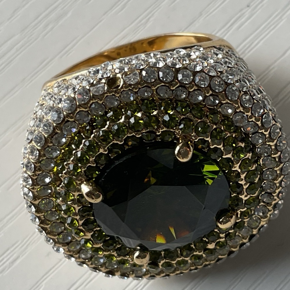 Beautiful Gemstone Ring Missing One Sequin - image 2